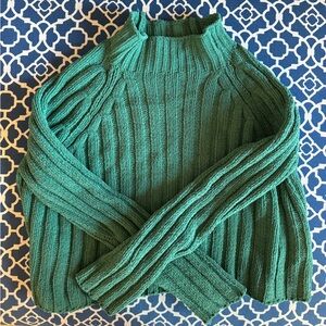 Green Half Turtle Neck Sweater